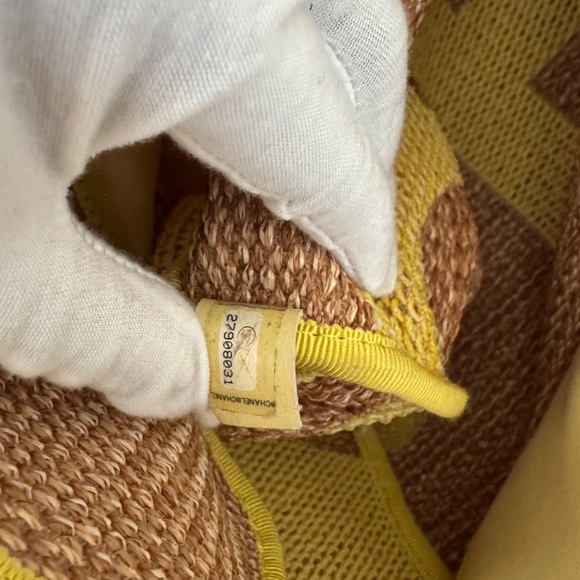 Chanel Deauville Yellow and Brown logo Shopping Tote Large - Picture 5 of 8